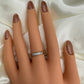 14k Gold Band Ring CZ