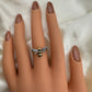 Gold Plated Bumblebee Ring CZ