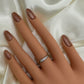 14k Gold Band Ring CZ