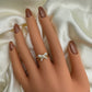 14k Gold Bow Ring CZ